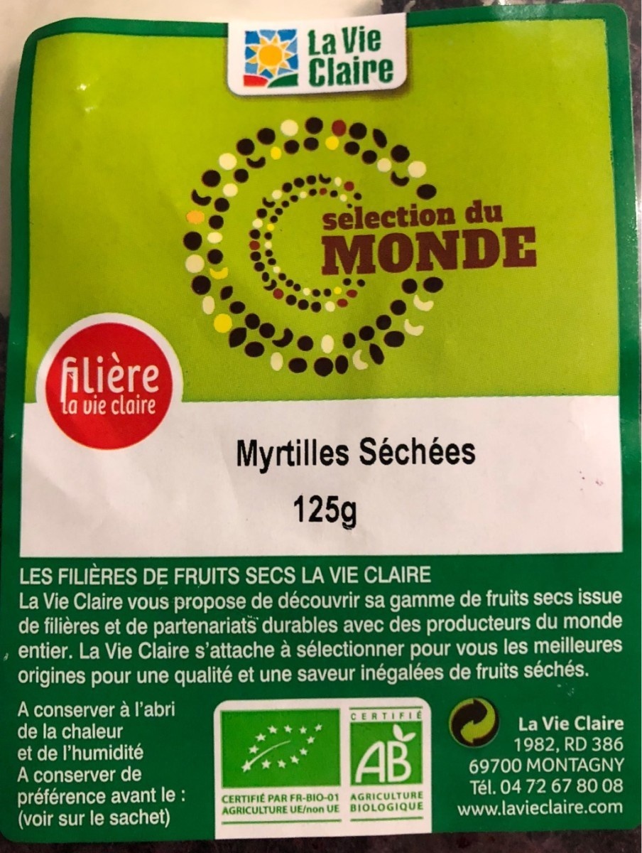 Dried blueberries 125g - La Vie Claire