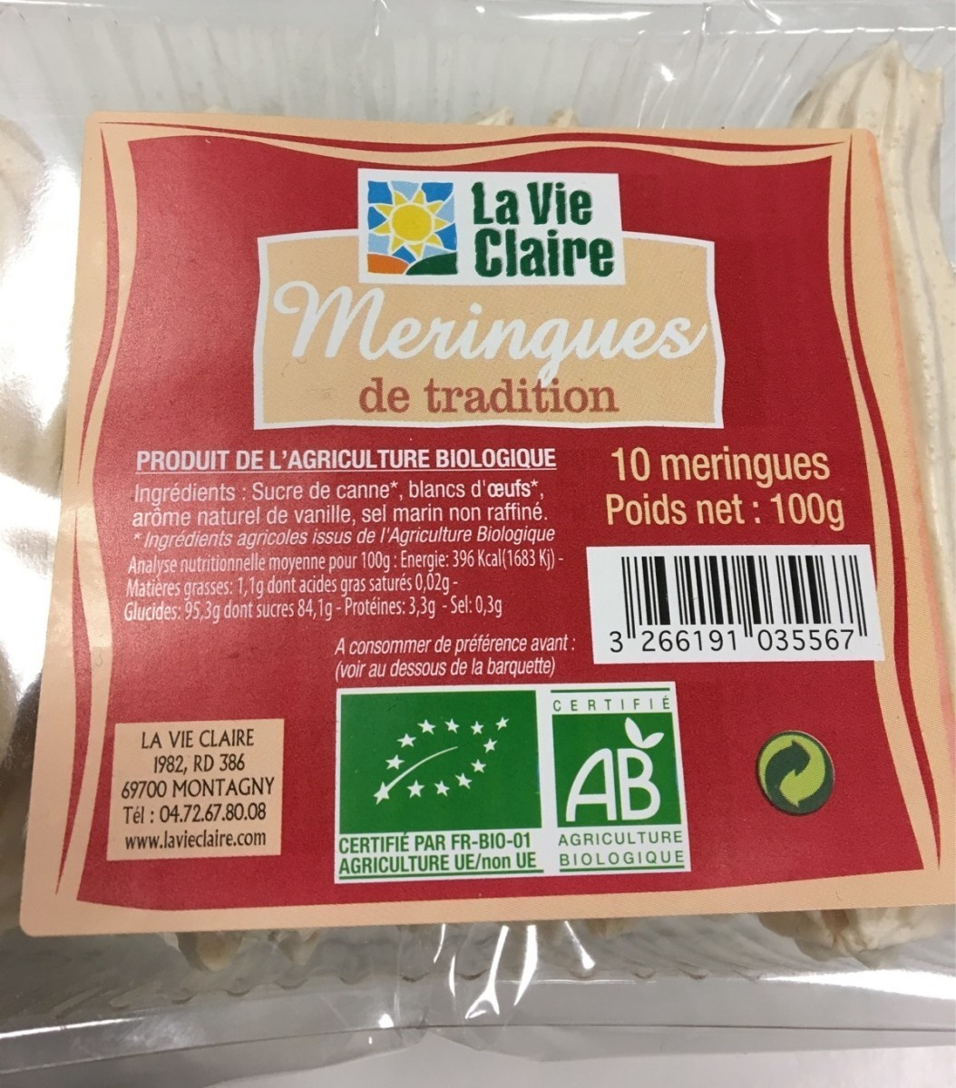 Traditional Meringues 100g - La Vie Claire