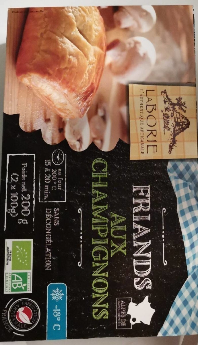 Frozen mushroom pastries - Aquibio