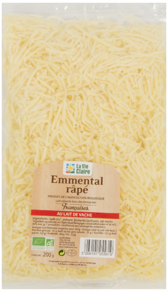 Emmental Grated Organic 200 G Ppbio