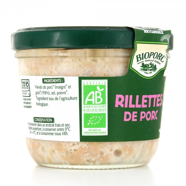  Rillettes de Porc  bio 190g 