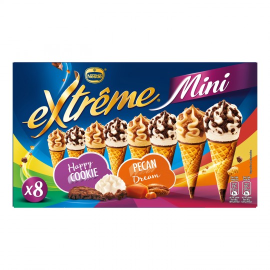 Nestlé Glaces Mini Cookie Et Pecans Extrême x 8 