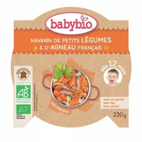 BABYBIO ASS LEGUME AGNEAU - DES 12 MOIS