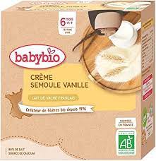 BABYBIO BOTTLE CREAM SEMOLINA VANILLA - FROM 6 MONTHS