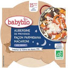 BABYBIO NIGHT AUBERGINE MACARONI - FROM 15 MONTHS 