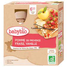 Babybio Gourde Pomme Fraise Vanille - Des 6 Mois