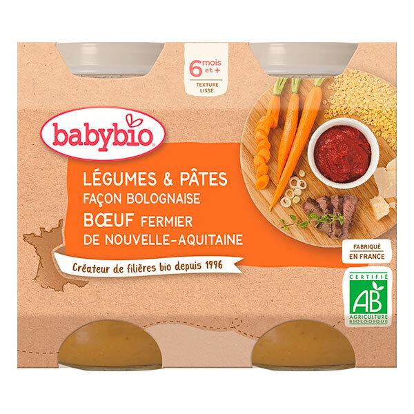 Babybio Pot Leg Pasta Bolognaise - From 6 Months