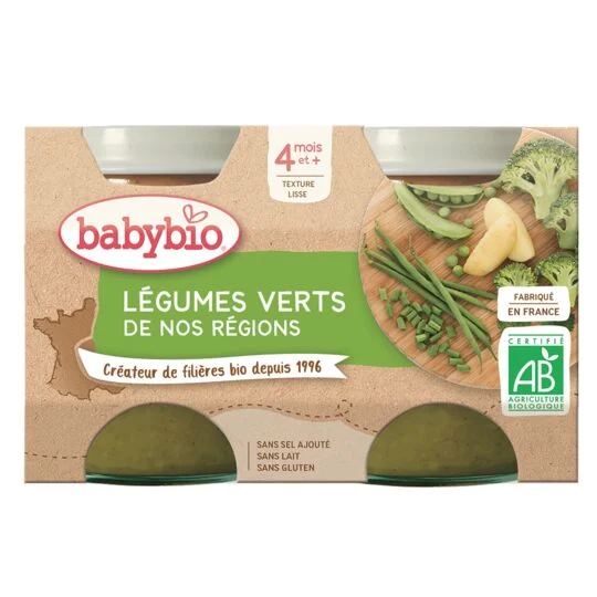 Babybio Pot Green Vegetables - From 4 Months