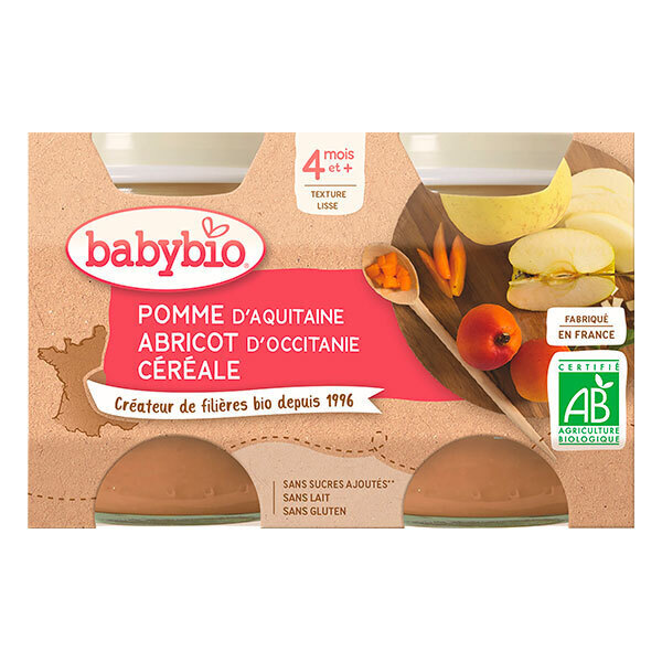 Babybio Pot Apple Apricot Cereal - From 4 Months