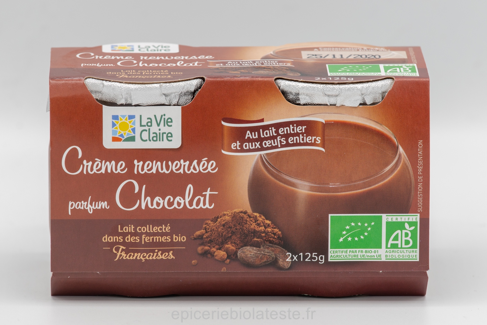 CREME RENVERSEE CHOC 2X125G