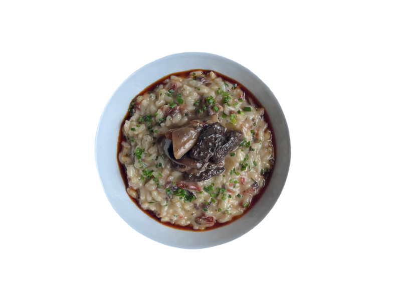 Risotto, morels, veal gravy      