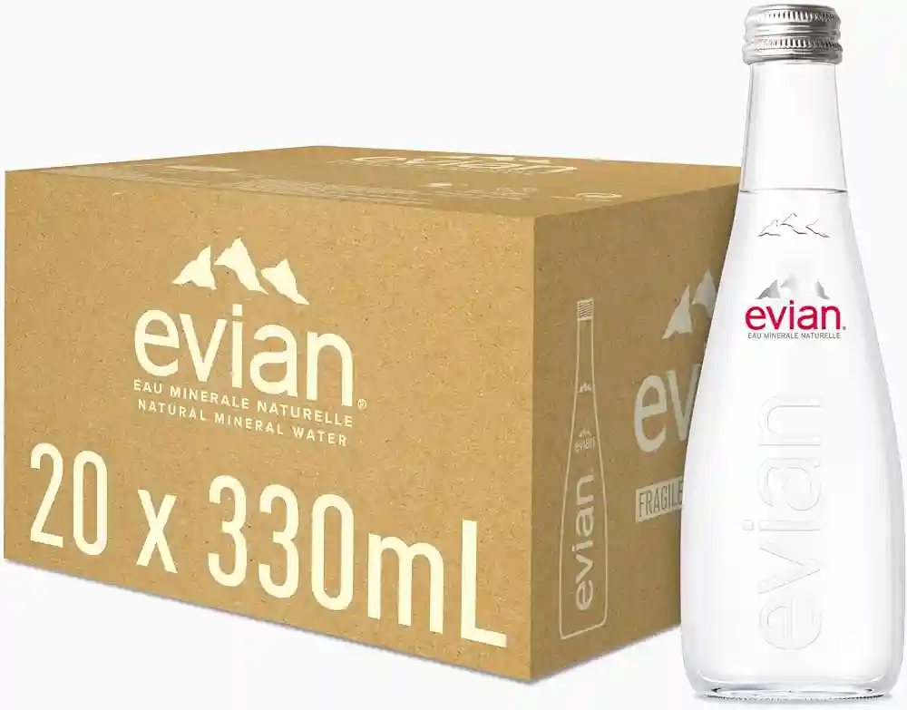 Evian Glass Bottle, 33 cl (20 units)