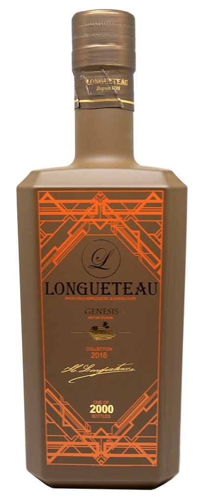 Longueteau rhum agricole vieux, genesis, brut de fut 72%, guadeloupe, 70cl 