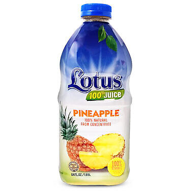 JUS ANANAS LOTUS  PLASTIQUE 64 OZ