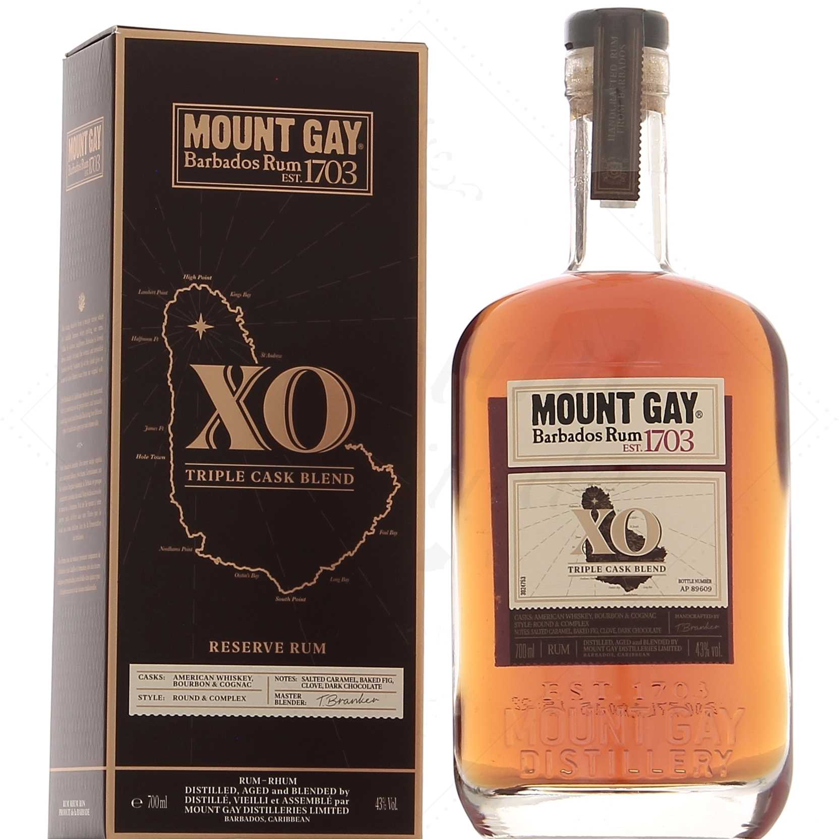 Mount Gay X.O./ case - 15 years - 70cl