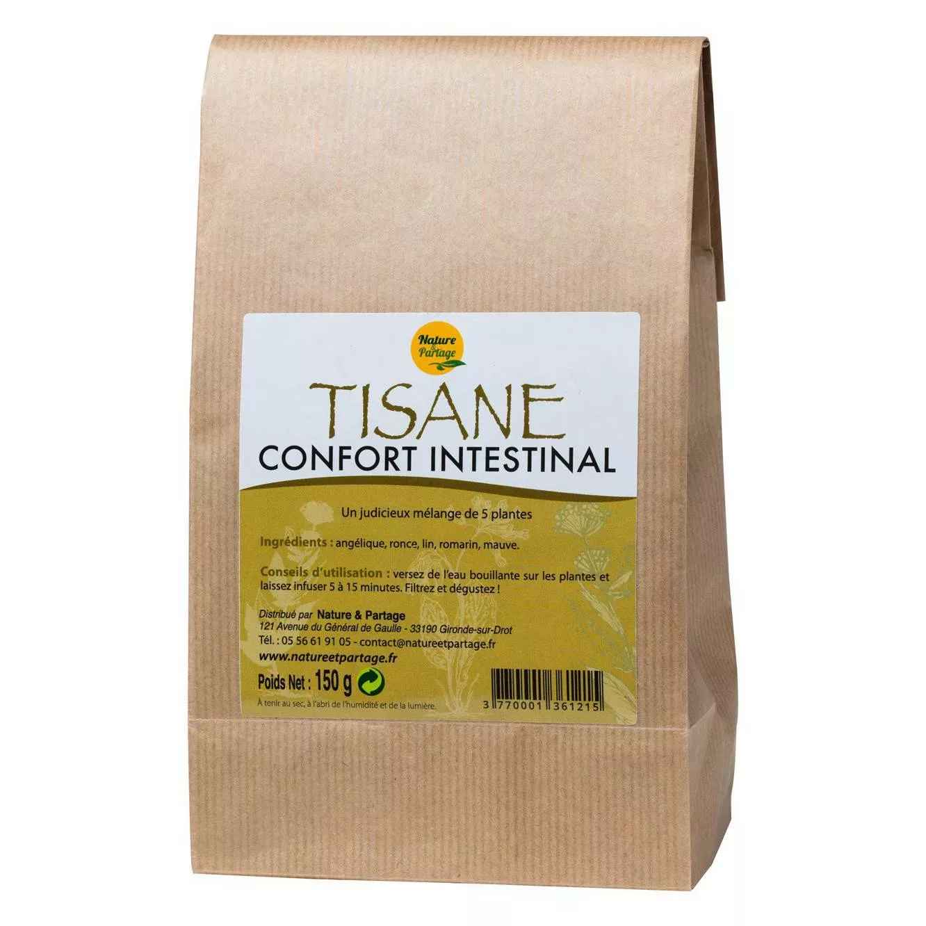 Herbal tea intestinal comfort 150g - Nature & Partage