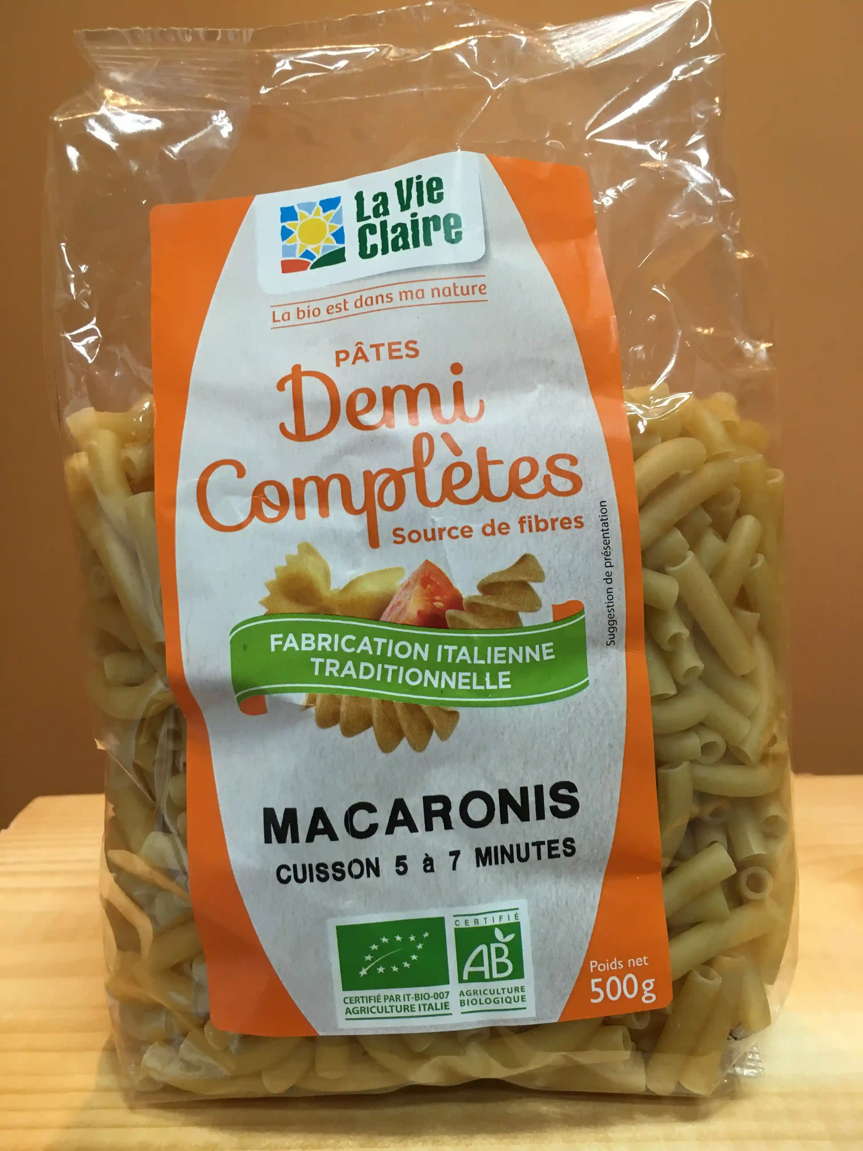 Macaroni complet 500g - La Vie Claire