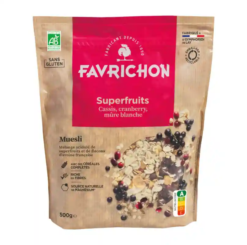 Gluten-free superfruit muesli 500gr - Favrichon