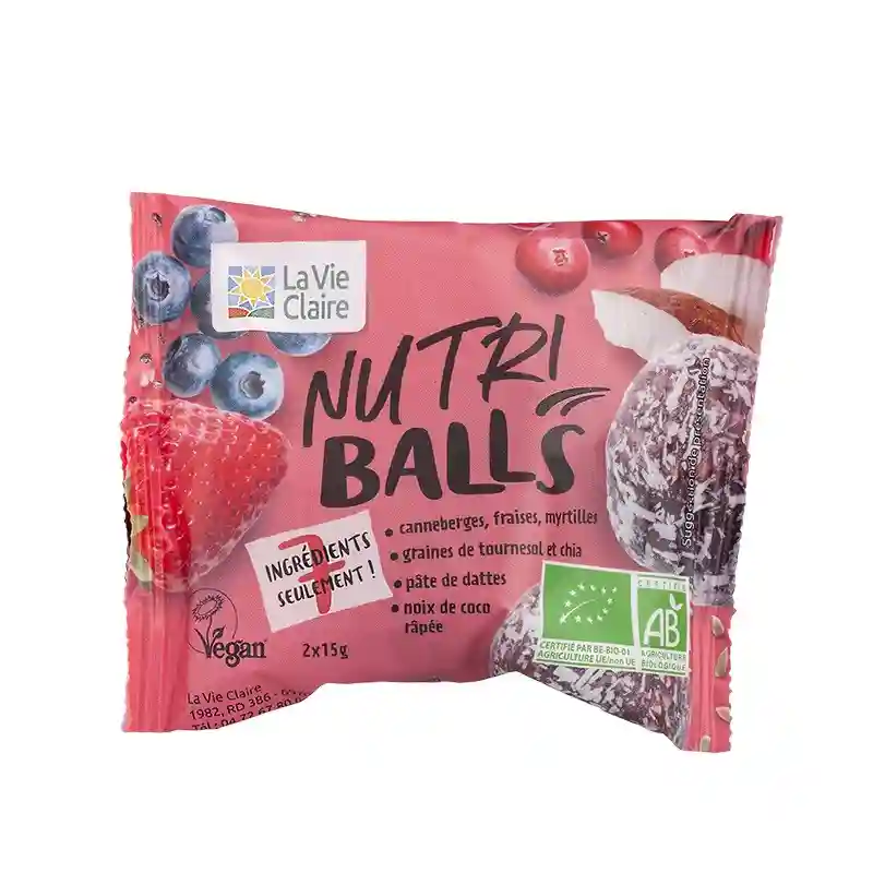 NUTRI BALLS FRUITS ROUGE 2X18G