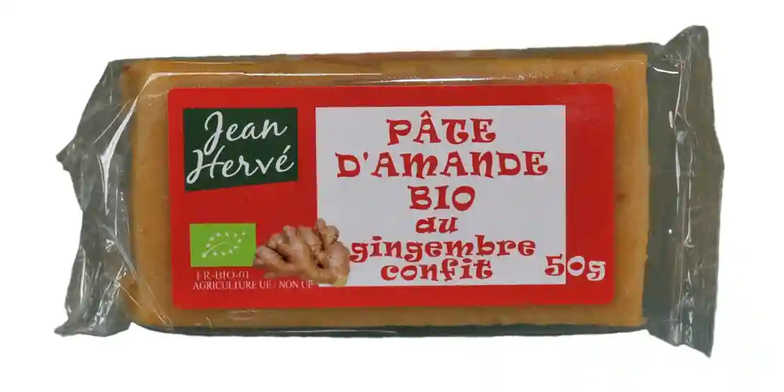 Candied ginger almond paste 50g - Jean Hervé